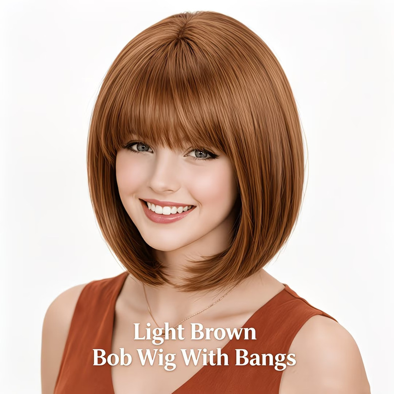 Airy bangs short bob wig, ligh - đánh giá và giá Wig Fiber Net